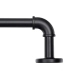 1 Inch Industrial Wrap-Around Curtain Rods, Matte Black, 28-48 in, 48-86 in, 86-120 in