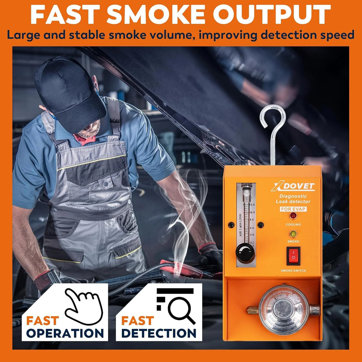 XDOVET Automotive Smoke Leak Detector, 12V, 100ML - KSD-204