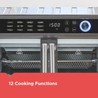 Crisp 'N Bake 12-in-1 Air Fryer Toaster Oven Combo, Stainless Steel - Crisp 'N Bake French Door Air Fry Toaster Oven