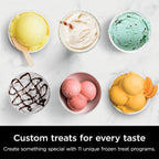 7-in-1 Ice Cream Maker With 2 Pint Containers And Lids - Silver