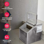 Frigidaire Countertop Clear Square Ice Maker, 40 lbs. Per Day - Stainless Steel