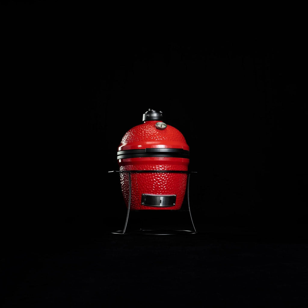 Charcoal Ceramic Grill With Cast Iron Stand - Joe Junior Grill + Cover + Plate