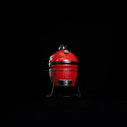Charcoal Ceramic Grill With Cast Iron Stand - Joe Junior Grill + Cover + Plate