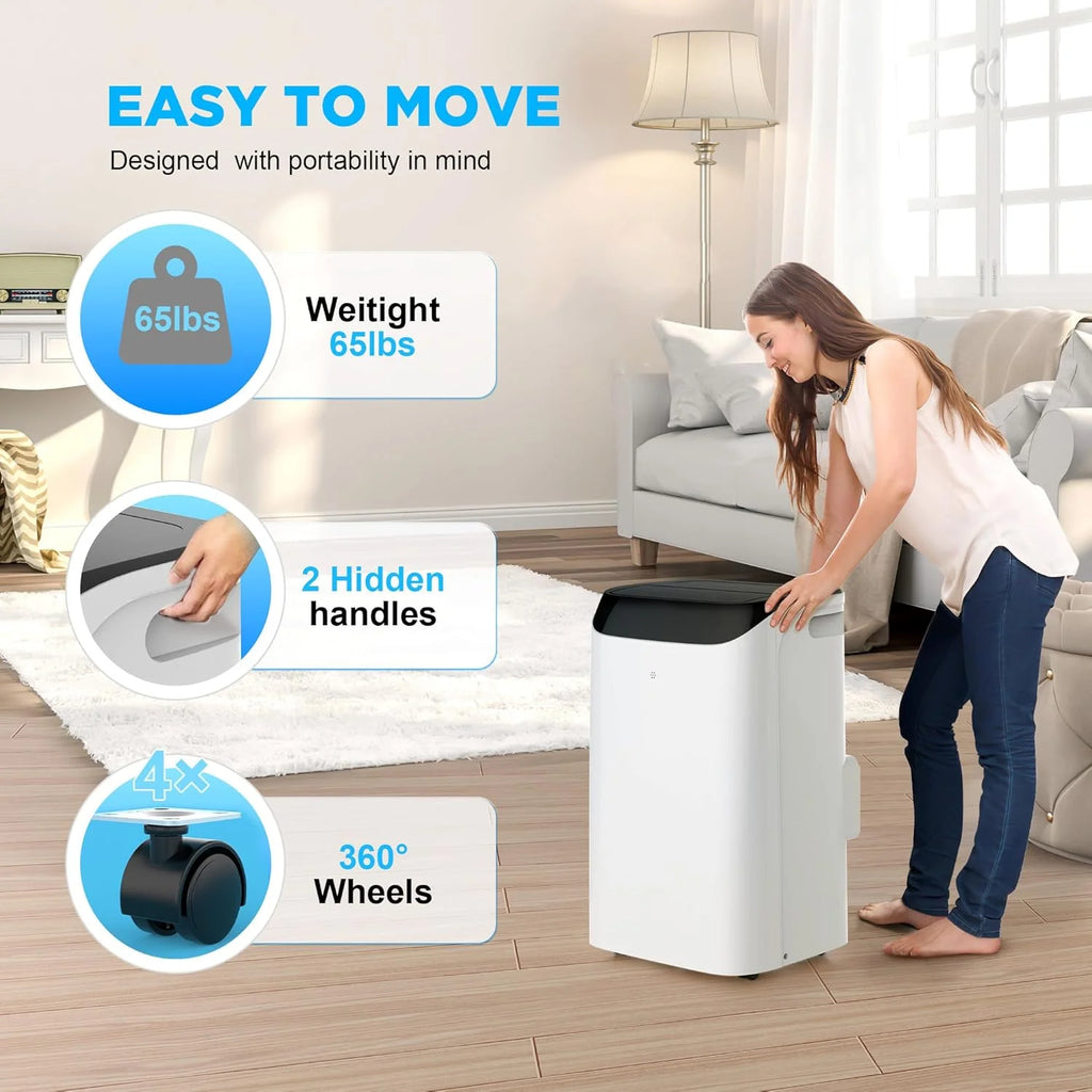 HUMHOLD 14000 BTU Portable Air Conditioner, White - HDPAC-10-A1