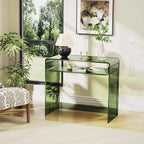 Acrylic Writing Desk, 15.7in D x 33.5in W x 29.5in H, Green