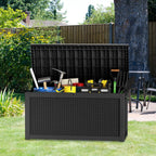 260 Gallon Gray Resin Outdoor Storage Deck Box