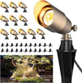 Solid Brass Outdoor Spotlight Fixtures, 12V Bronze, 12 Pack, Bulbs Not Included