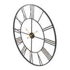 Round Metal Open-Frame Wall Clock