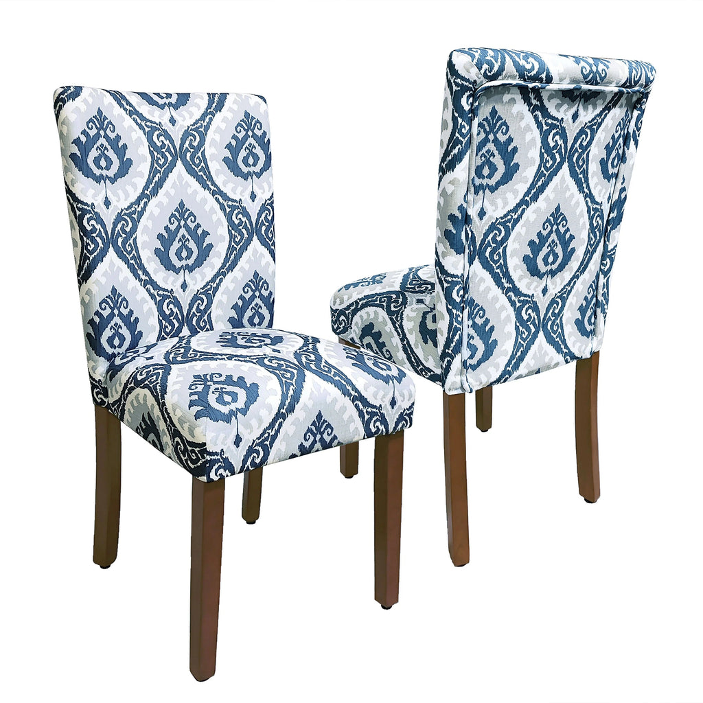 Set Of 2 Upholstered Parsons Dining Chairs, 38 in H x 19 in W x 23.5 in D