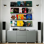 Floating Wall Shelves, Set Of 4, 46 x 3.8 x 2 Inch MDF Wood Picture Ledges