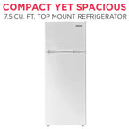 Frigidaire 7.5 Cu. Ft. Top Mount Refrigerator - Black