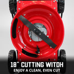 PowerSmart 18 in 144cc OHV 3-In-1 Gas-Powered Walk-Behind Lawn Mower With Mulch Bag