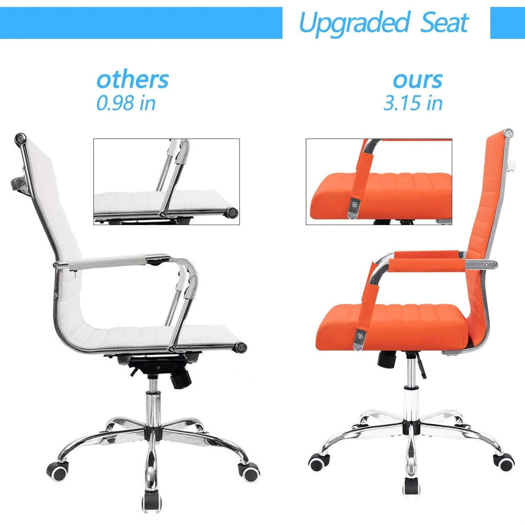 Ergonomic High-Back Office Chair With PU Leather Upholstery And 360-Degree Swivel