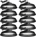 UFO LED High Bay Ceiling Lights 200-Watt, 10 Sets, 28,000 Lumens, 5000K, 5-Foot Cable
