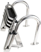 4-Step Telescoping Stainless Steel Boat Ladder With Handrails And Wide Steps - 600 lb Capacity