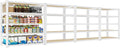 White Adjustable Storage Rack, 28 inch W x 12 inch D x 59 inch H, 5 Shelves - 4-Piece Set