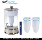 ZeroWater 40 Cup Ready-Pour Glass Water Dispenser With Water Quality Meter - BPA-Free