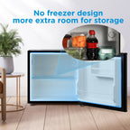 Mainstays 1.7 Cu. Ft. Single Door Mini Refrigerator, Stainless Steel Look