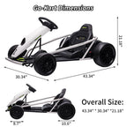 Electric Go-Kart For Kids Ages 8-12, 24V 9Ah Battery, Dual 300W Motors