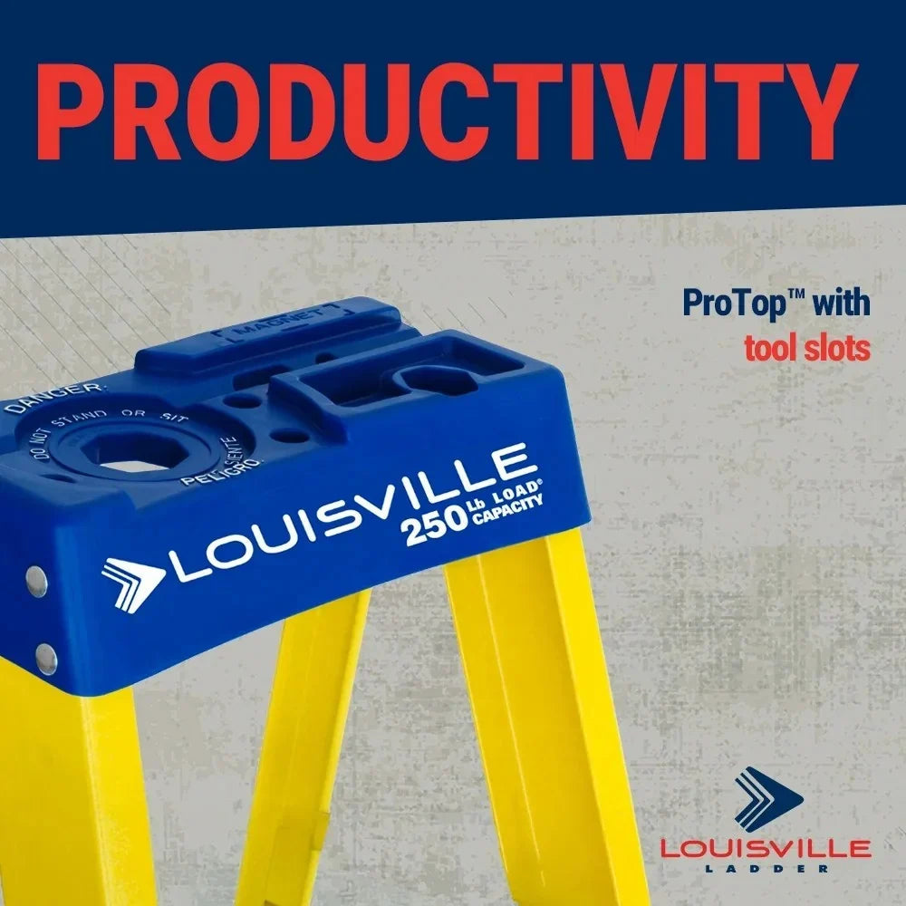 Louisville Ladder Fiberglass Step Ladder, 5-Foot, 250-Pound Load Capacity, Type I - FS2005