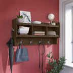 40 Inch Wall Mounted Coat Rack With Shelf and Cubbies