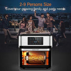 Iconites 10-in-1 Air Fryer Toaster Oven, 20 Quart, 1800W, Silver/Black