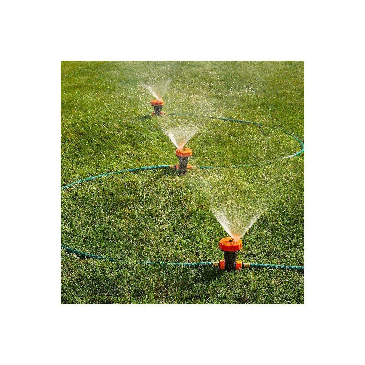 Domestify Portable Sprinkler Set - 3 Heads, 5 Spray Settings