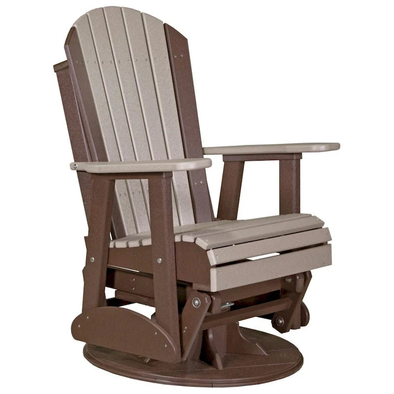 Poly Lumber Adirondack Swivel Glider Chair - 30W x 28D x 44H