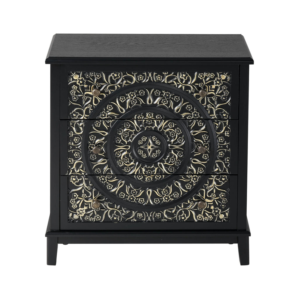 Farmhouse Fully Assembled Nightstand With 2 Drawers