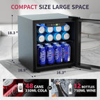 Icyglee Beverage Refrigerator 3.2 Cubic Feet 126 Can Silver - BR-110-IG-02X