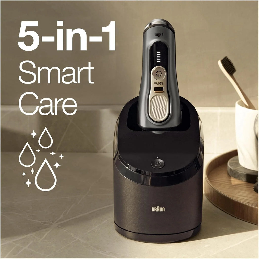 Braun Electric Shaver And Trimmer, 4+1 Shaving Head, 60 Min - Series 9 Pro