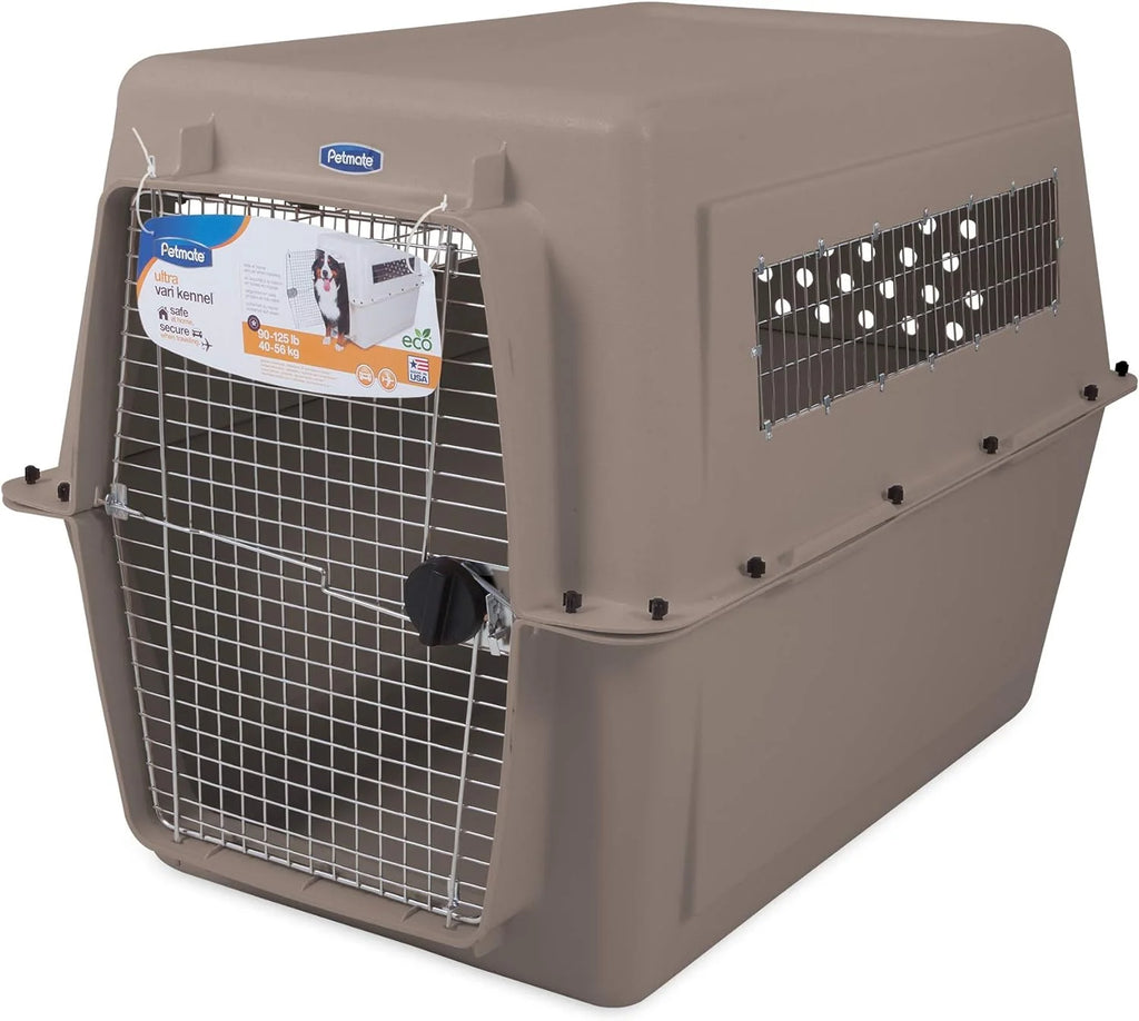 Petmate Ultra Vari Dog Travel Kennel, 48 in Long, 90 to 125 lbs - Taupe Black