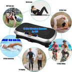 AXV Vibration Plate Fitness Platform, Gray, 2 Resistance Bands - Slim-Gray