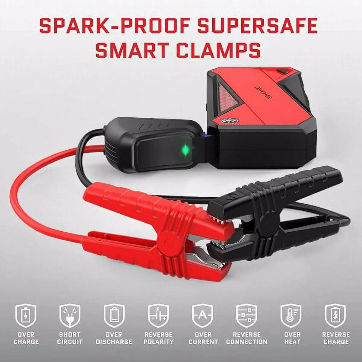 Peak 1600A 18000mAh Car Battery Jump Starter For Up To 7.2 Gas And 5.5L Diesel Engines - DJS90