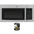 GE Over-the-Range Microwave Oven, Stainless Steel, 1.6 Cu. Ft., 16 1/8 H x 29 7/8 W x 15 9/16 D