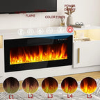 Bossin 70 Fireplace TV Stand With 36 Electric Fireplace For TVs Up To 80 - 16-Color LED Lights