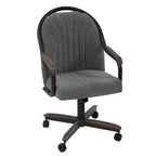 Casual Dining Cushion Swivel-and-Tilt Rolling Caster Chair, 38 Inches H x 24 Inches W x 22 Inches D