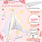 8-Pack Kids Teepee Sleepover Tent Set, White