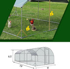 Betterhood Metal Chicken Coop With Cover, 9 ft W x 19 ft L x 6.5 ft H
