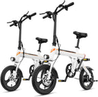 Jasion 14 Inch Folding Electric Bike, 21 Mph, 500W Peak Motor, 270Wh Battery - EB3