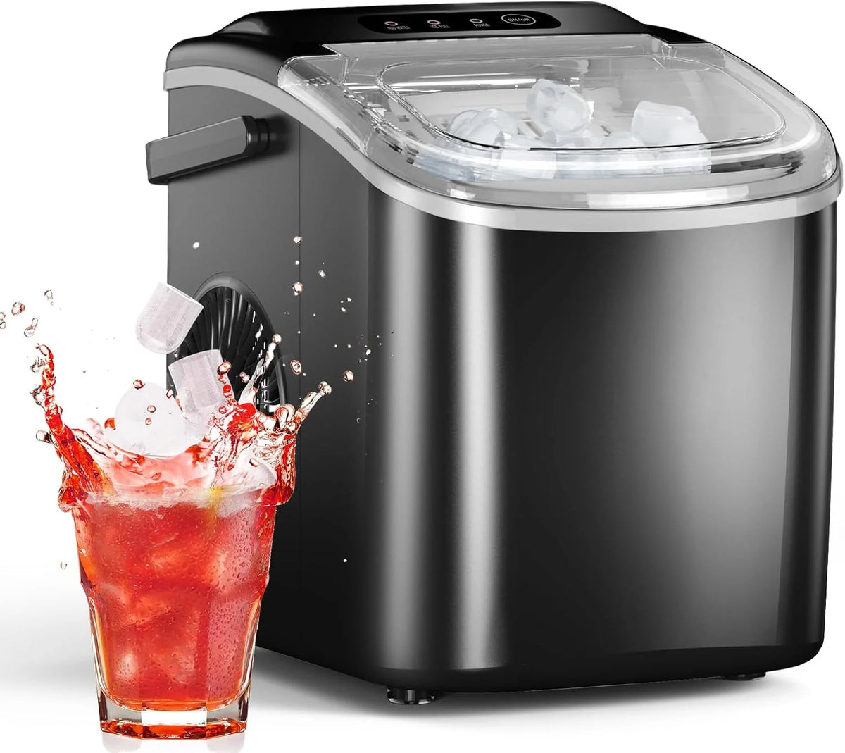 Countertop Ice Maker, 26.6 Lbs Per Day, Black - ICE91122