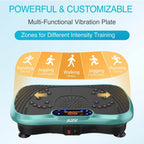 AXV Vibration Plate Fitness Platform, Gray, 2 Resistance Bands - Slim-Gray