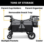 Jeep Wrangler Deluxe 4 Seater Stroller Wagon - Grey