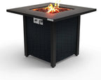 Propane Fire Pit Table, 40,000 Watt, 30 in x 30 in x 11 in, Gray