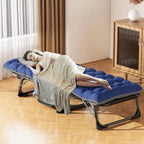 Slsy 5-Position Adjustable Folding Lounge Chair And Cot - 75.2" x 25.6" x 11.8"