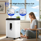 150 Sheet Auto-Feed Micro Cut Paper Shredder, P-5, 6.1 Gallons, White