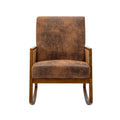 Upholstered Tall Back Gliding Rocking Armchair