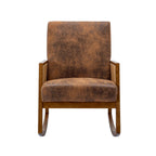 Upholstered Tall Back Gliding Rocking Armchair