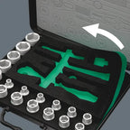 8100 SB 2 Zyklop 3/8 Inch Metric Ratchet Set, 43 Piece - 05003594001