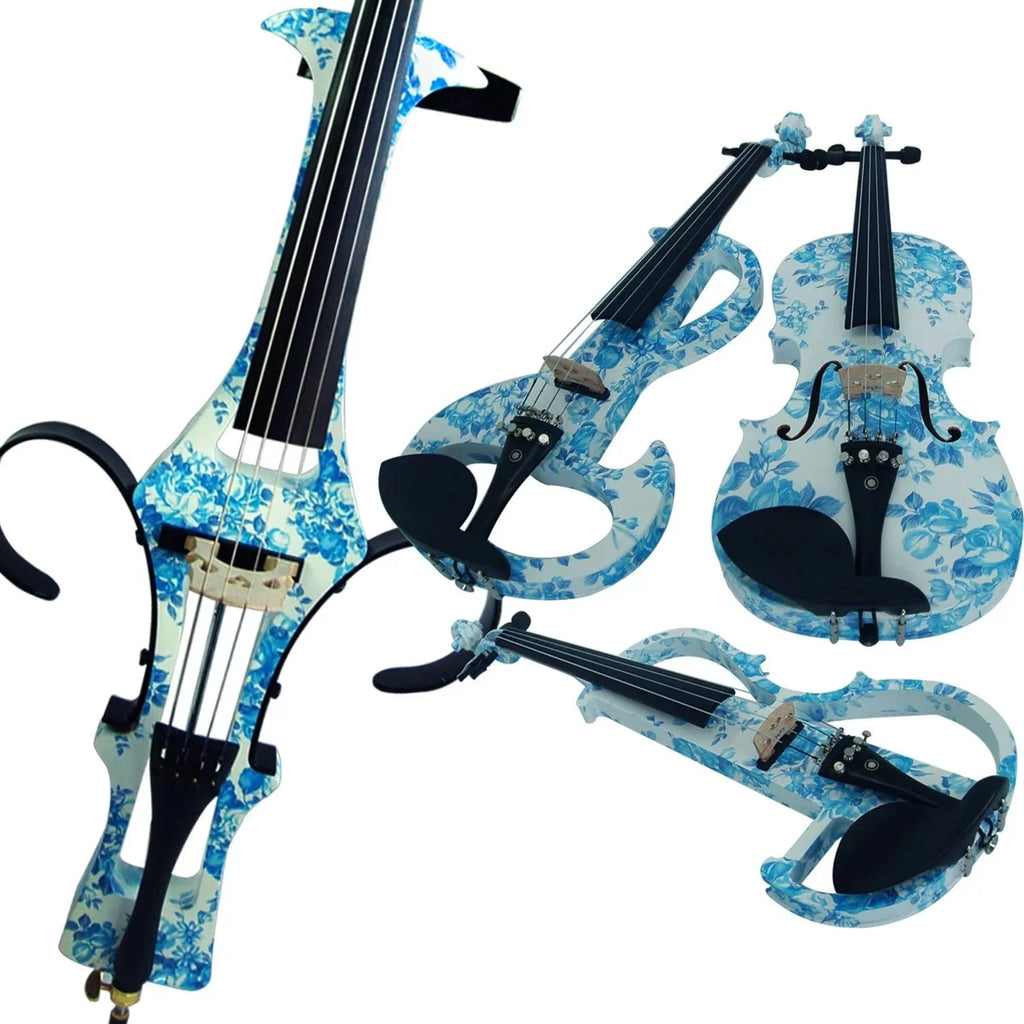 Leeche Art Musical Instruments Electric Violin Full Size 4 4 Solid Wood - DSZA-E302